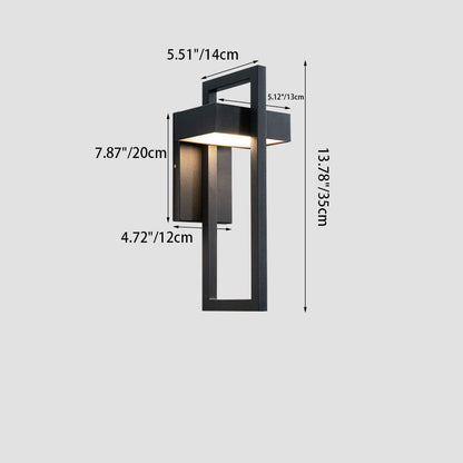 Minimalist Rectangular Stainless Steel LED Wall Sconce Lamp