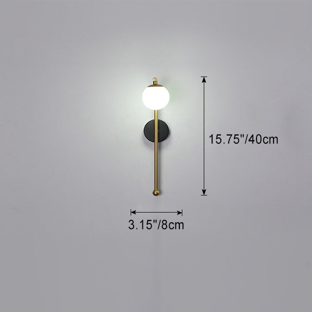 Acrylic Shade Iron Aluminum 1-Light Wall Sconce Lamp