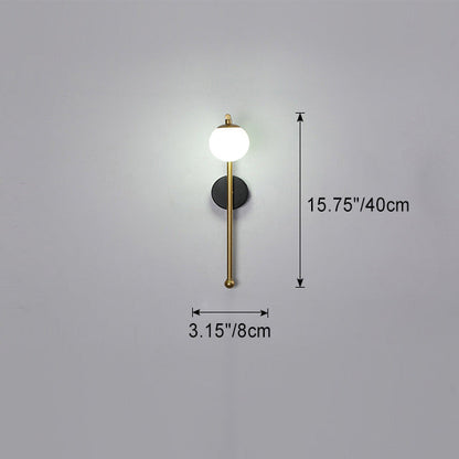 Acrylic Shade Iron Aluminum 1-Light Wall Sconce Lamp
