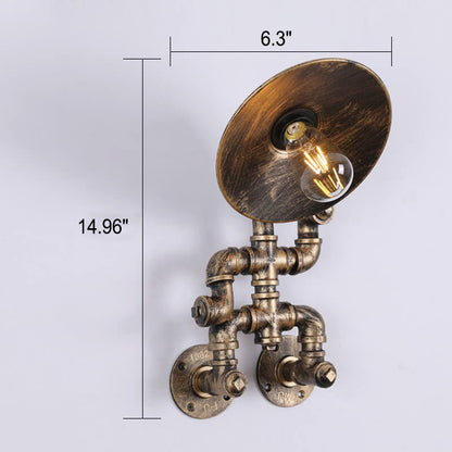 Retro Iron Robot Design 1- Light Wall Sconce Lamp
