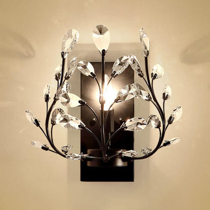 Light Candle Crystal Lamp Holder 1-Light Wall Sconce Lamp