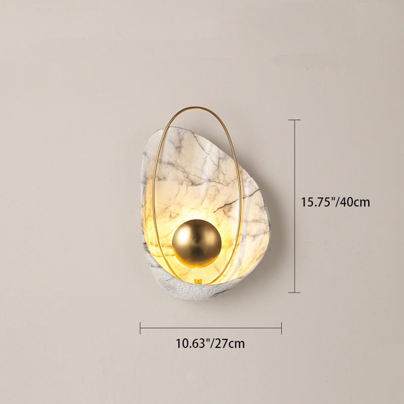 Scandinavian Shell Resin Metal LED Wall Sconce Lamp