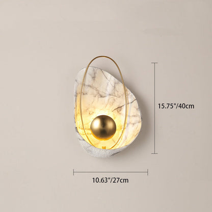 Scandinavian Shell Resin Metal LED Wall Sconce Lamp