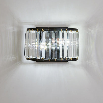 Light Minimalist Iron Crystal 2-Light Wall Sconce Lamp