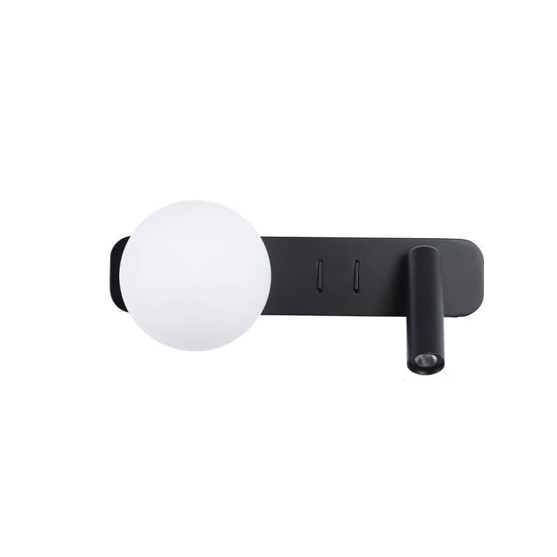 Glass Sphere LED Spotlight Reading Wall Sconce Lamp