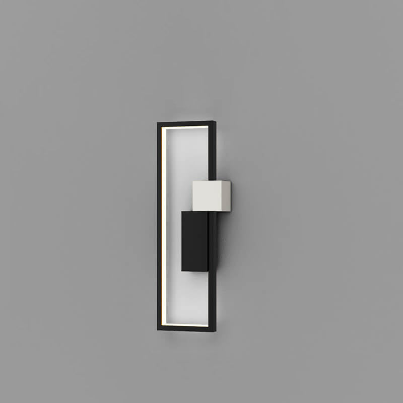 Minimalist Square Frame Iron Silicone LED Wall Sconce Lamp