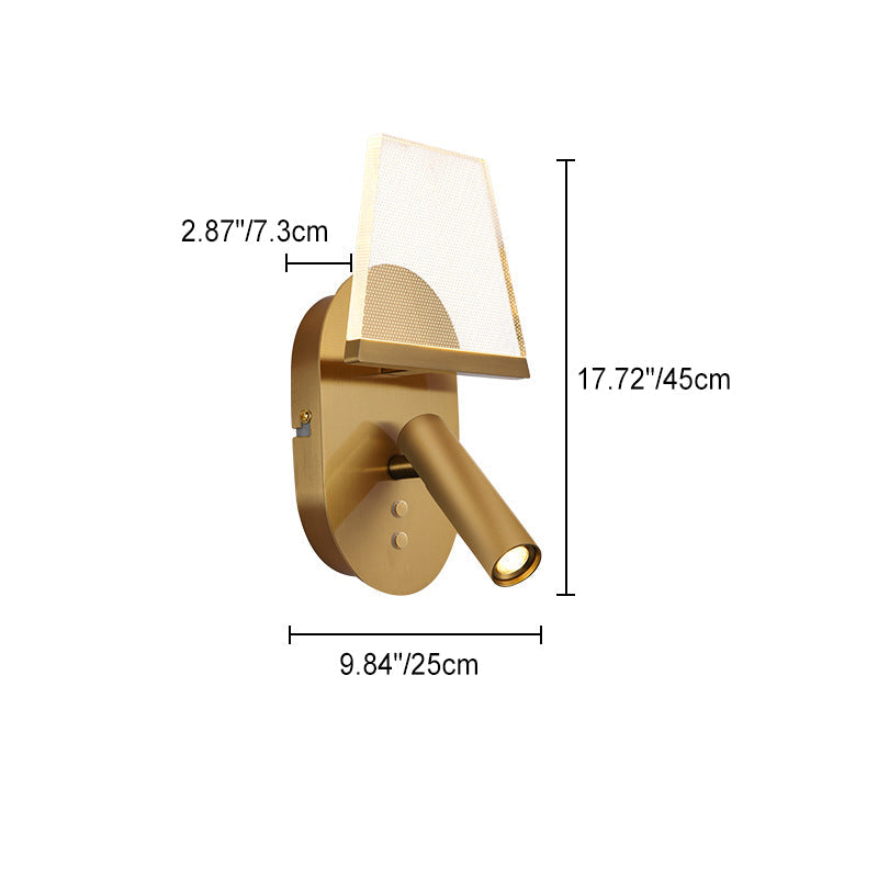 Oval Trapezoidal Iron Acrylic LED Wall Sconce Lamp