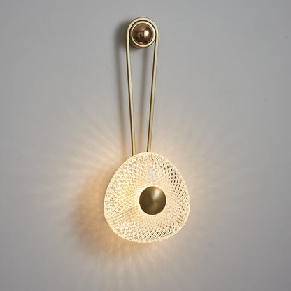 Luxury Round Acrylic Metal Hanging LED Wall Sconce Lamp