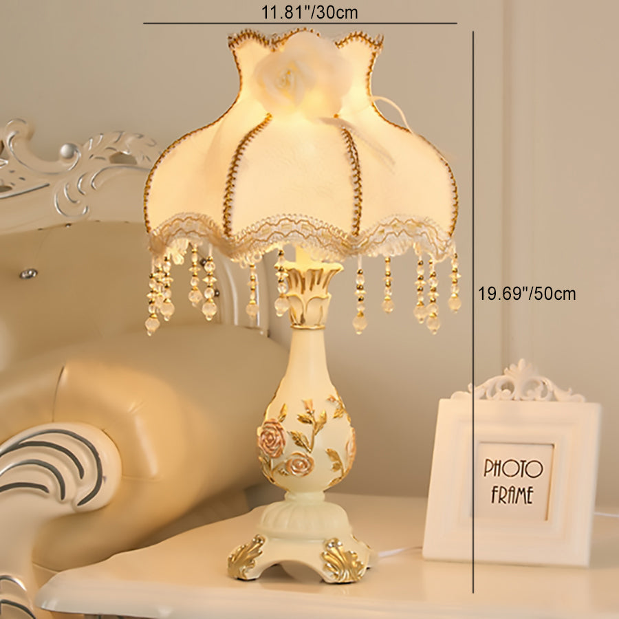 Traditional Fabric Vase Table Lamp