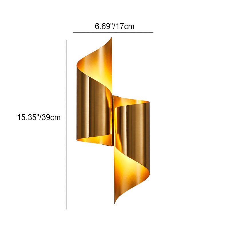 Modern Luxury Double Cylinder Iron 2-Light Wall Sconce Lamp