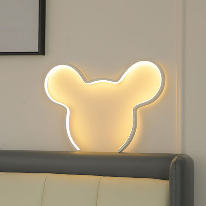 Cartoon Mouse Strip Aluminum Silicone LED Wall Sconce Lamp