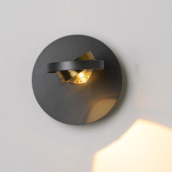 Aluminum Geometric Square Round Iron LED Wall Sconce Lamp