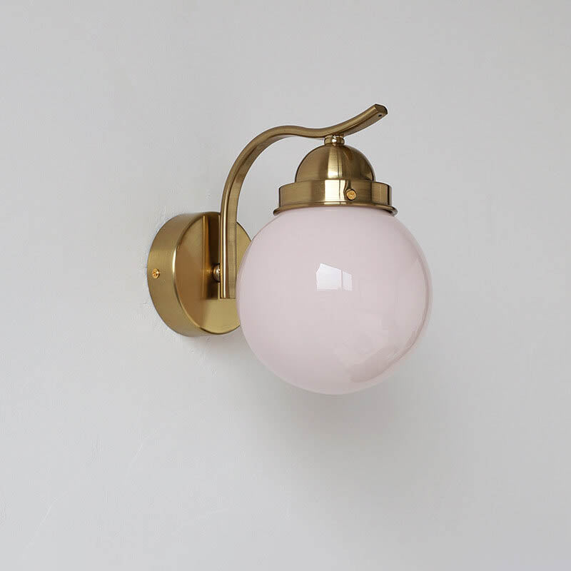Modern Simplicity Glass Ball 1-Light Wall Sconce Lamp
