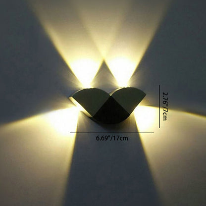 Modern Simplicity Butterfly Aluminum LED Wall Sconce Lamp