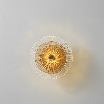 Light Glass Lotus Leaf Shape Iron LED Wall Sconce Lamp