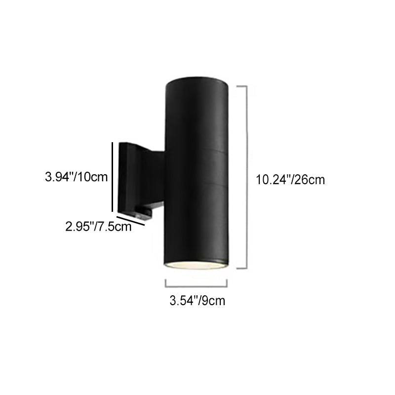 Aluminum And Down Luminous LED Waterproof Wall Sconce Lamp