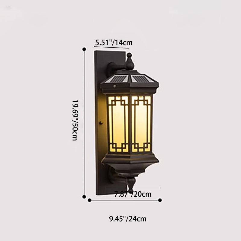Chinese Aluminum Glass 1-Light Waterproof Wall Sconce Lamp