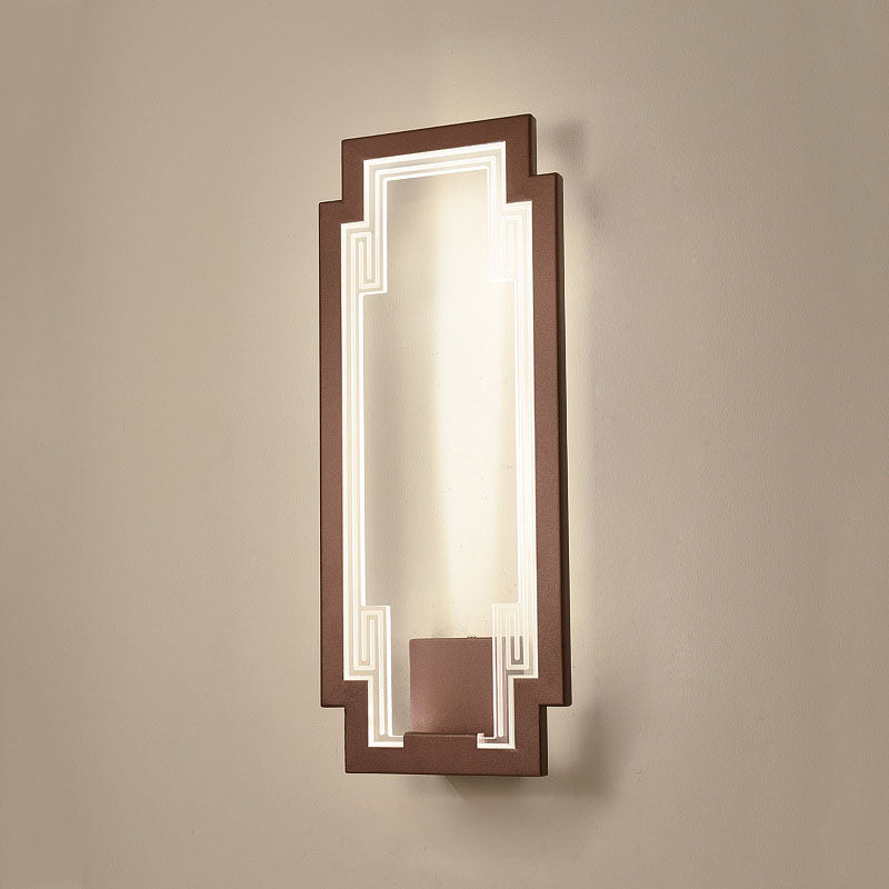 Chinese Lotus Leaf Iron Acrylic LED Wall Sconce Lamp