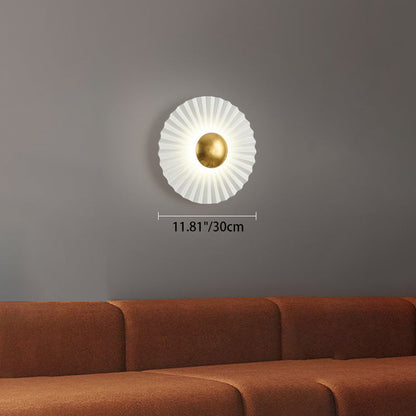 Creative Round Scallop Hardware LED Wall Sconce Lamp