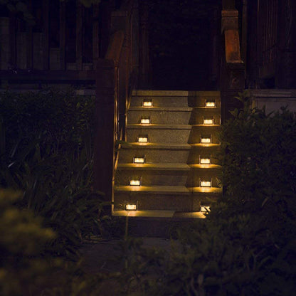 Solar Stainless Steel 3 LED Outdoor Garden Step Light
