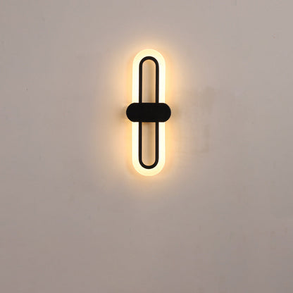 Simplicity Oval Iron Acrylic LED Wall Sconce Lamp