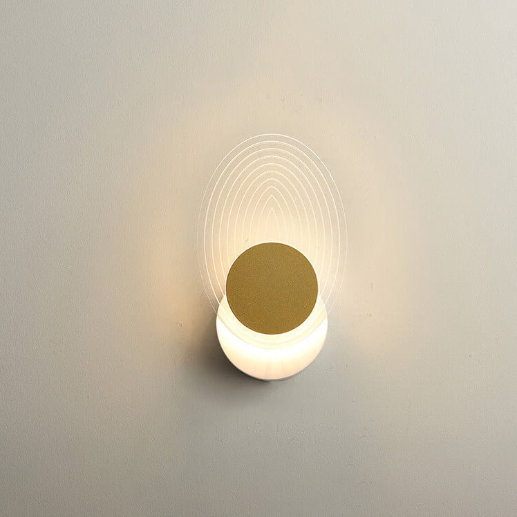 Light Luxury Gold Geometric Acrylic LED Wall Sconce Lamp