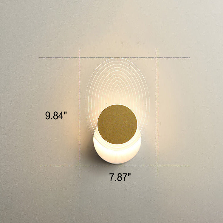 Light Luxury Gold Geometric Acrylic LED Wall Sconce Lamp