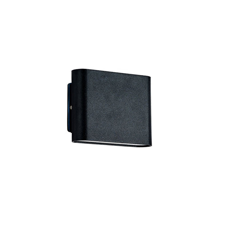 Simplicity Rectangular Aluminum Glass LED Wall Sconce Lamp