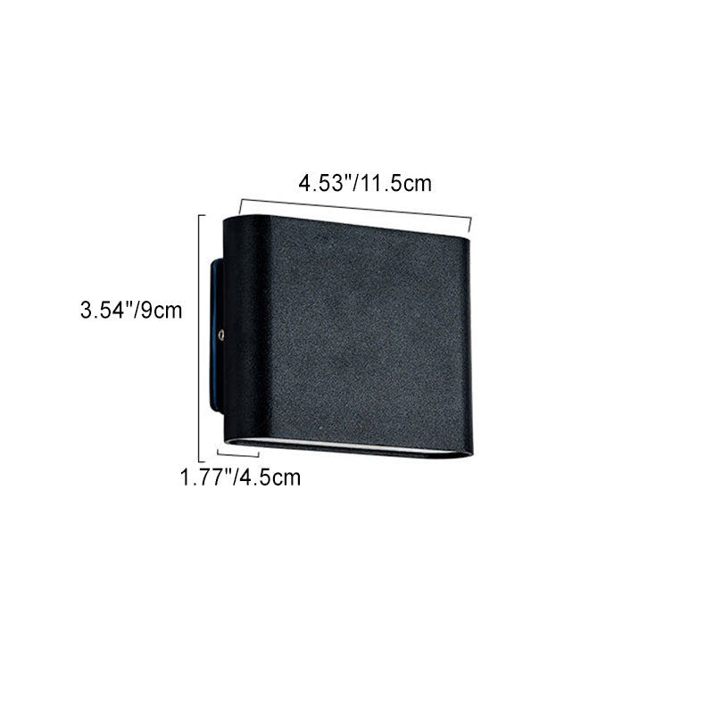 Simplicity Rectangular Aluminum Glass LED Wall Sconce Lamp