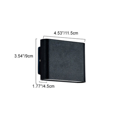 Simplicity Rectangular Aluminum Glass LED Wall Sconce Lamp