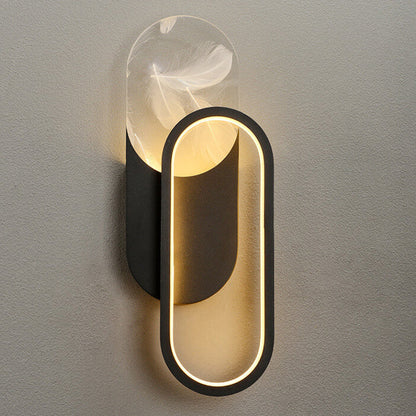 Light Feather Effect Acrylic Geometric LED Wall Sconce Lamp