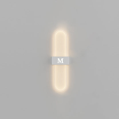 Iron Acrylic Elliptical Strip Pointed LED Wall Sconce Lamp