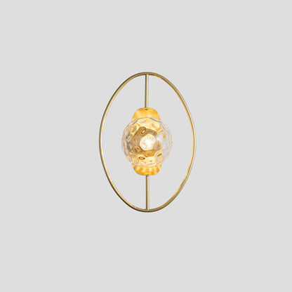 Nordic Iron Glass Oval Ball 1-Light Wall Sconce Lamp