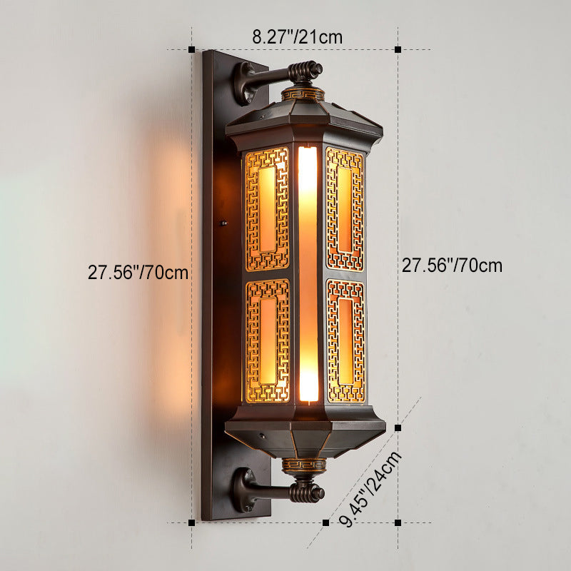 Chinese Aluminum Glass Cylinder 1/2 Light Wall Sconce Lamp
