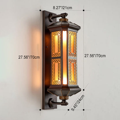 Chinese Aluminum Glass Cylinder 1/2 Light Wall Sconce Lamp