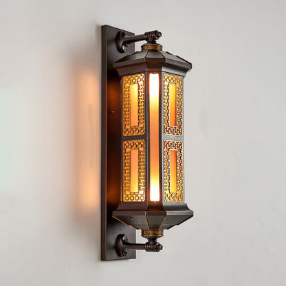 Chinese Aluminum Glass Cylinder 1/2 Light Wall Sconce Lamp