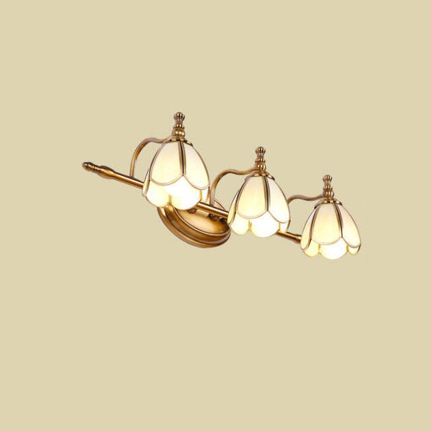 Light Iron Copper Glass LED Vanity Light Wall Sconce Lamp