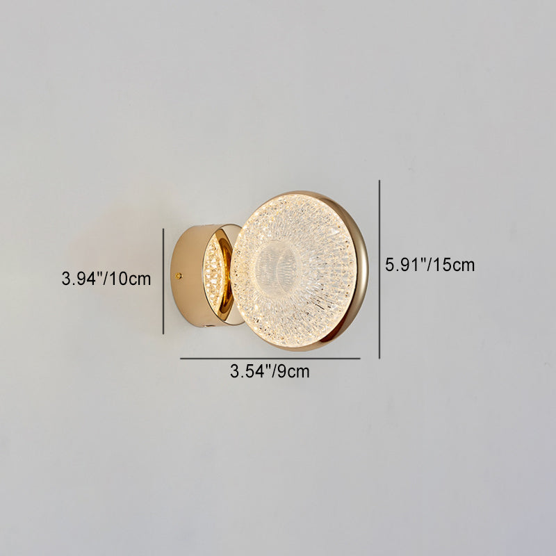 Luxury Iron PMMA Elliptical Round LED Wall Sconce Lamp