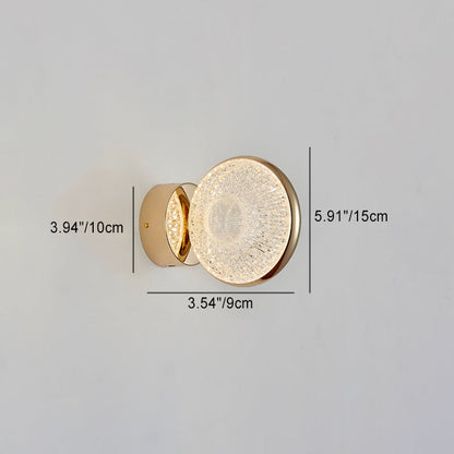 Luxury Iron PMMA Elliptical Round LED Wall Sconce Lamp