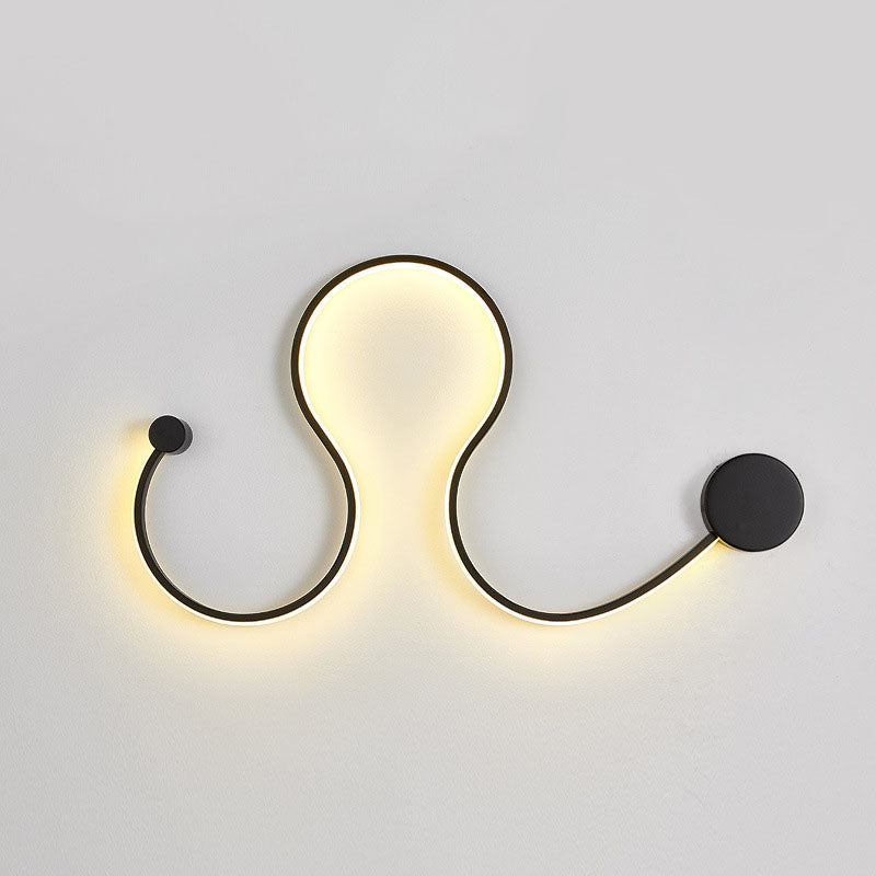 Nordic Aluminum Silicone Lines LED Wall Sconce Lamp