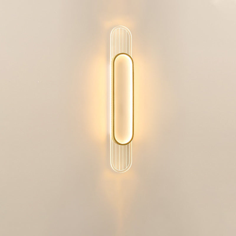 Simplicity Grille Ellipse Shade LED Wall Sconce Lamp
