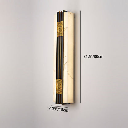 Chinese Stainless Steel Faux Marble LED Wall Sconce Lamp
