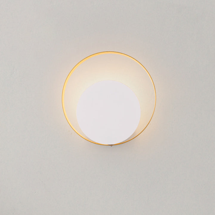 Modern Minimalist Iron Circle Ring 1-Light Wall Sconce Lamp