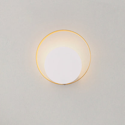 Modern Minimalist Iron Circle Ring 1-Light Wall Sconce Lamp