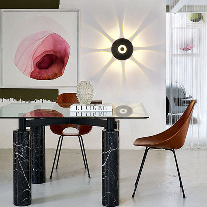 Scandinavian Aluminum Round Shade LED Wall Sconce Lamp