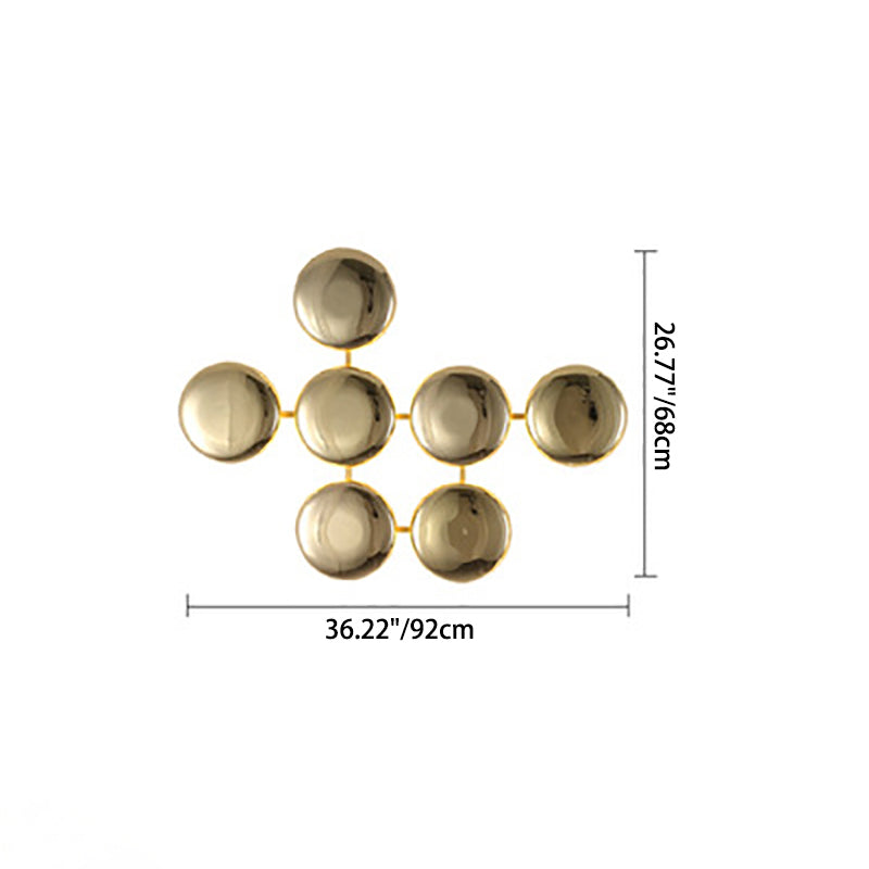 Titanium Round Circle 10/14/24 Light Wall Sconce Lamp