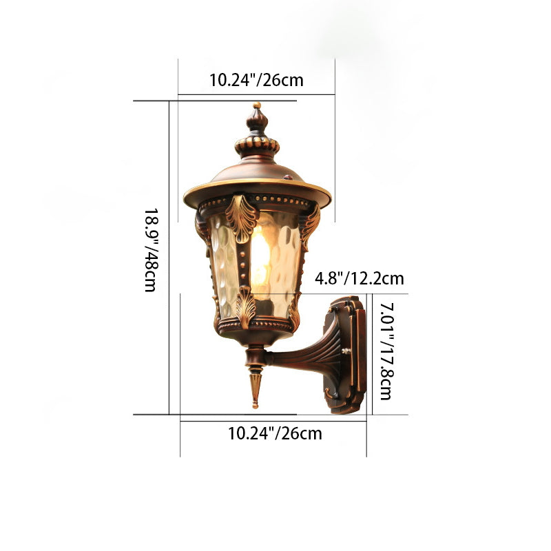 Cylinder Aluminum Glass 1-Light Wall Sconce Lamp