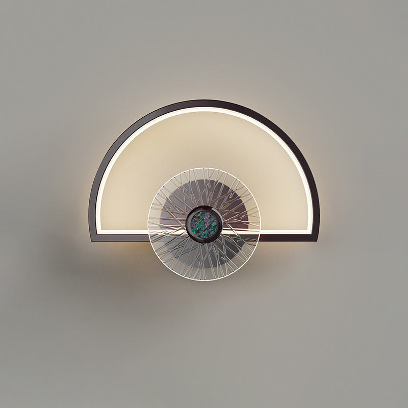 Geometric Semi-circle Acrylic Hardware LED Wall Sconce Lamp
