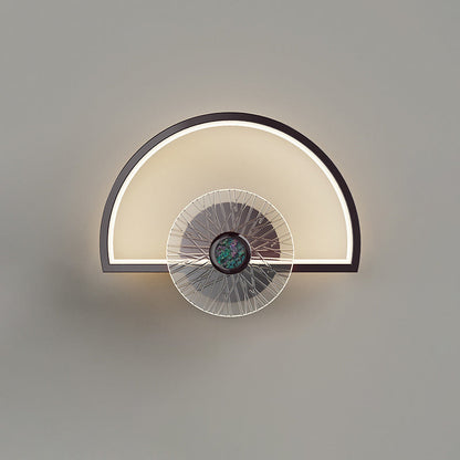 Geometric Semi-circle Acrylic Hardware LED Wall Sconce Lamp
