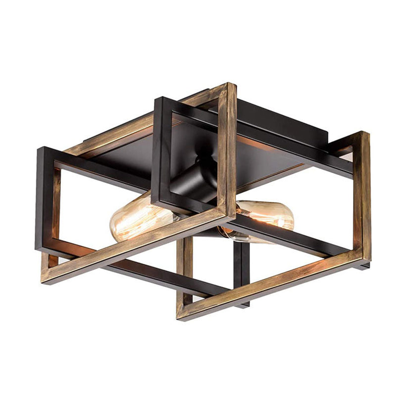 Contemporary 2-Light Iron Ceiling Light